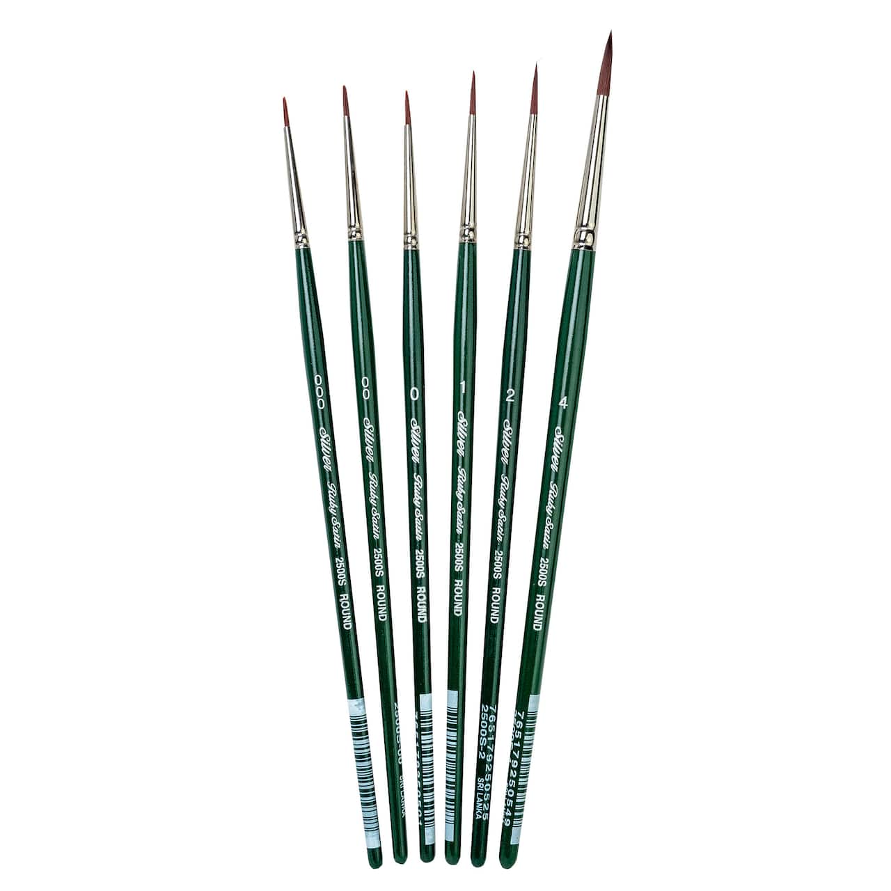 Silver Brush Limited Ruby Satin® 6 Piece Round Brush Set